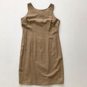 Elena Wang Tan Linen Blend dress (m) *NWT